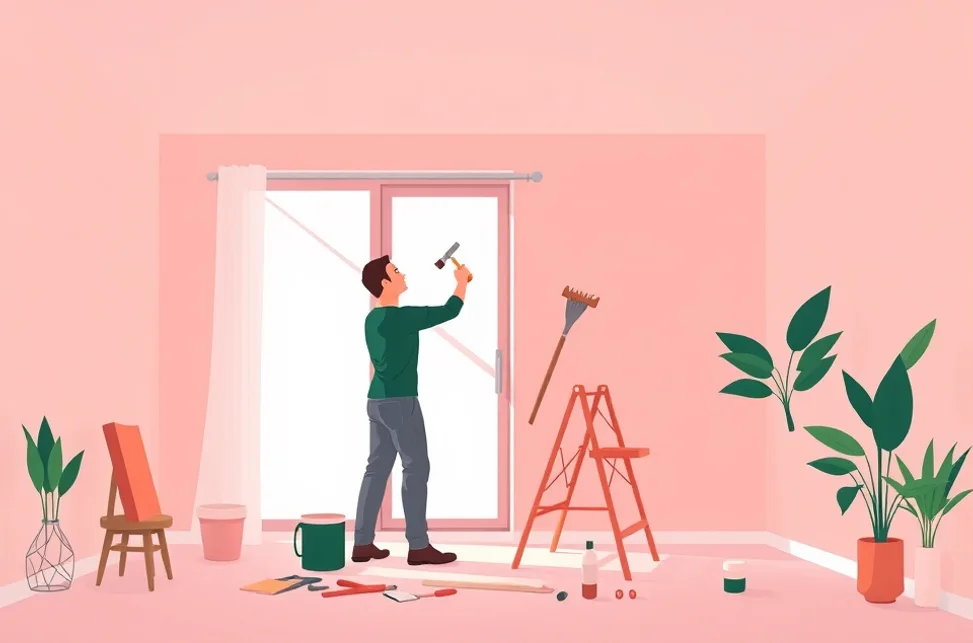 Intérieur rénové après travaux de peinture à La Roche-sur-Yon